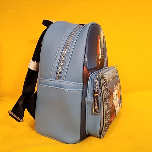 Loungefly Disney The Aristocats Window Portrait Glow-in-the-Dark Mini Backpack - Picture 4 of 12